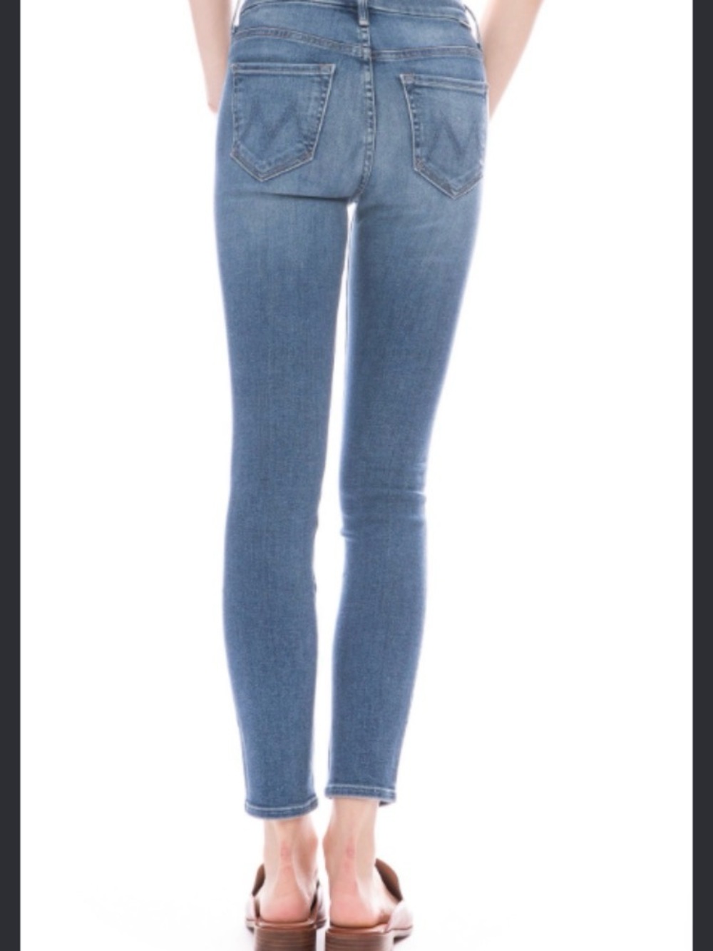 MOTHER Denim "The Looker" High-Waisted Ankle Skinny Jeans